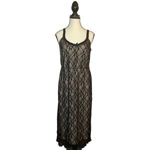 Bloomchic Black Lace Slip Dress Womens 10‎ Whimsygoth Dark Romantic Date Night